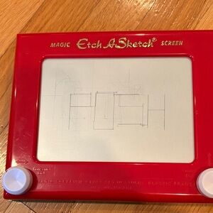 Red Etch A Sketch Drawing Toy from Spin Master